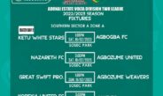 Adonai Estate Volta Division Two League- Matchday Two Fixtures