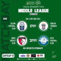 Middle League Day Two: Selion FC hosts Sons of Thunder, WAFA SC Faces Keta FC