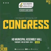 Volta FA Announce Date and Venue for Ordnary Session of Congress