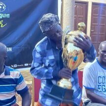 Togbe Akpalu II’s Receives Volta FA Trophy with Excitement.