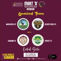 Maranatha FC, Golden Stars, Diamond FC, and Sunset FC Seal Central Sector Spots