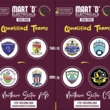 Eight Teams Qualify for Northern Sector Division Two Sub-Middle League