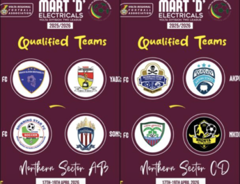 Eight Teams Qualify for Northern Sector Division Two Sub-Middle League