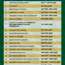 Volta FA Releases 2026/27 Calendar