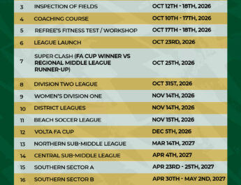 Volta FA Releases 2026/27 Calendar