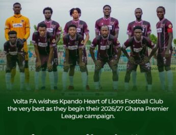 Volta FA wishes Kpando Heart of Lions well ahead of GPL Season